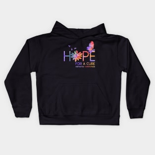 Hope For A Cure Alzheimer Awareness Flower Gift Kids Hoodie